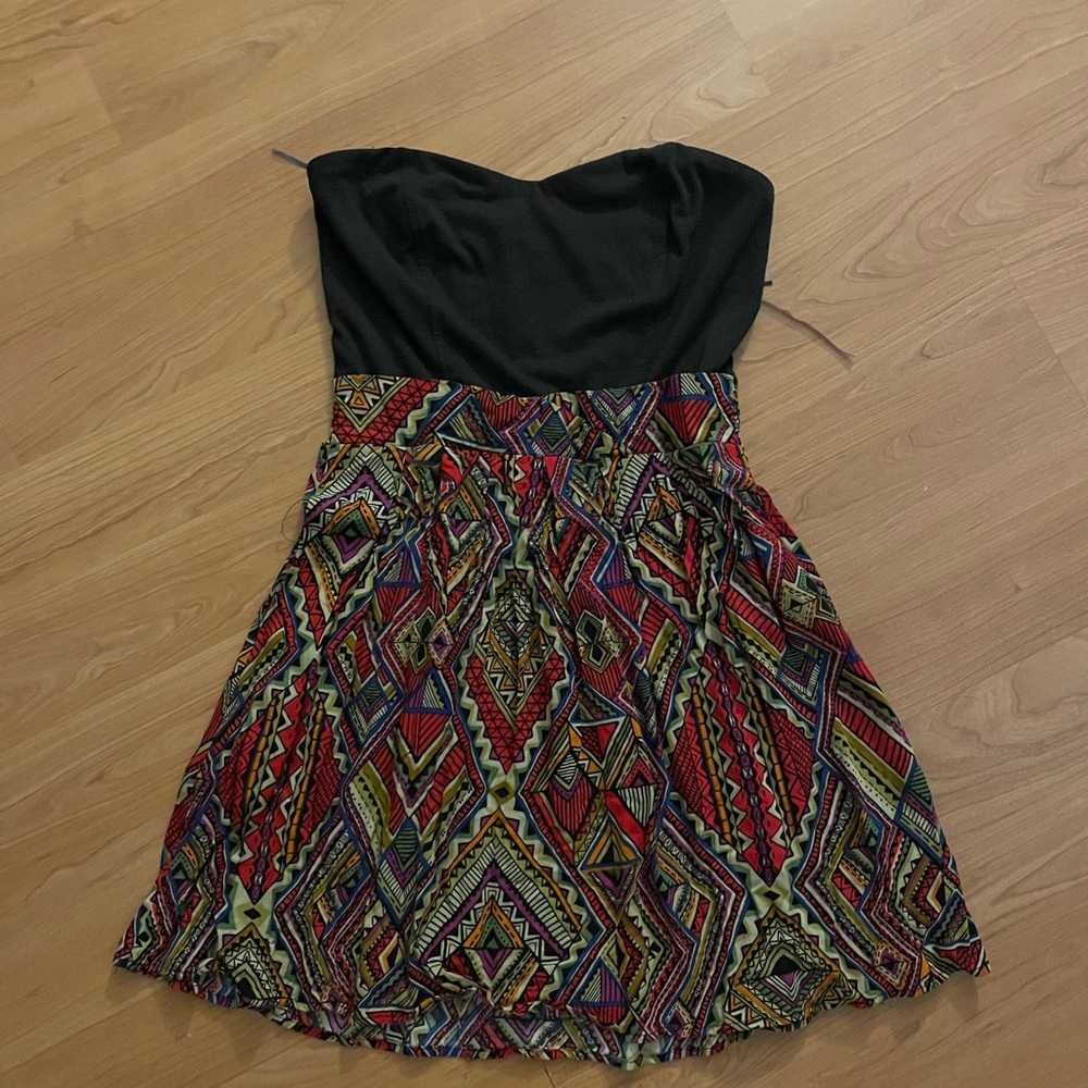 Womens 2 Tone Strapless Dress. Size M